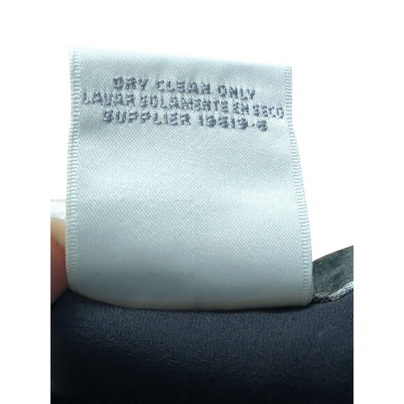 Vintage Worthington Women' 16 Black W/ Silver Cherry Blossom's Side  Zip, Button - Picture 8 of 9